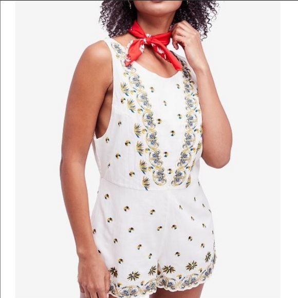 Free People Margarita Embroidered Romper - Picture 2 of 4